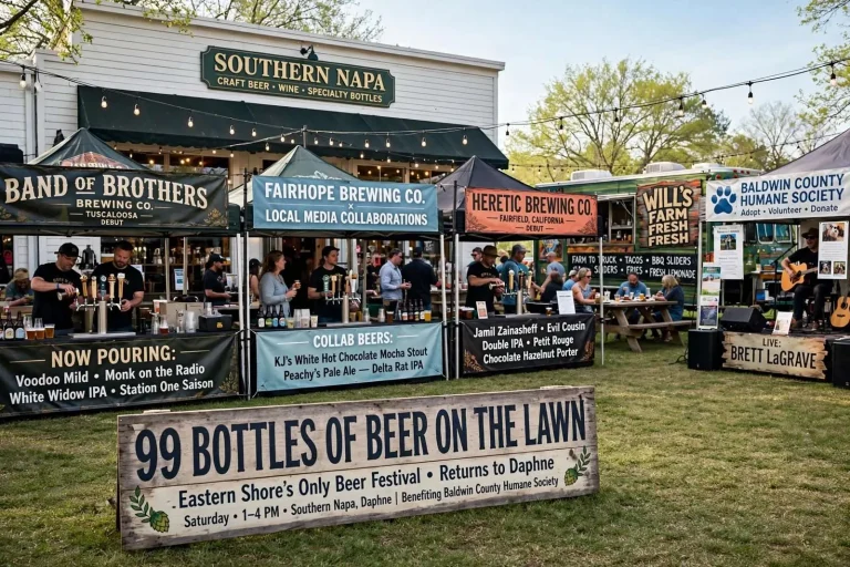 Illustration for the news story: Eastern Shore’s Only Beer Festival Returns to Daphne for 99 Bottles of Beer on the Lawn