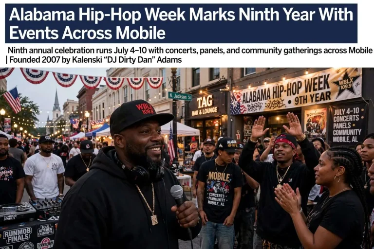 Illustration for the news story: Alabama Hip-Hop Week Marks Ninth Year With Events Across Mobile