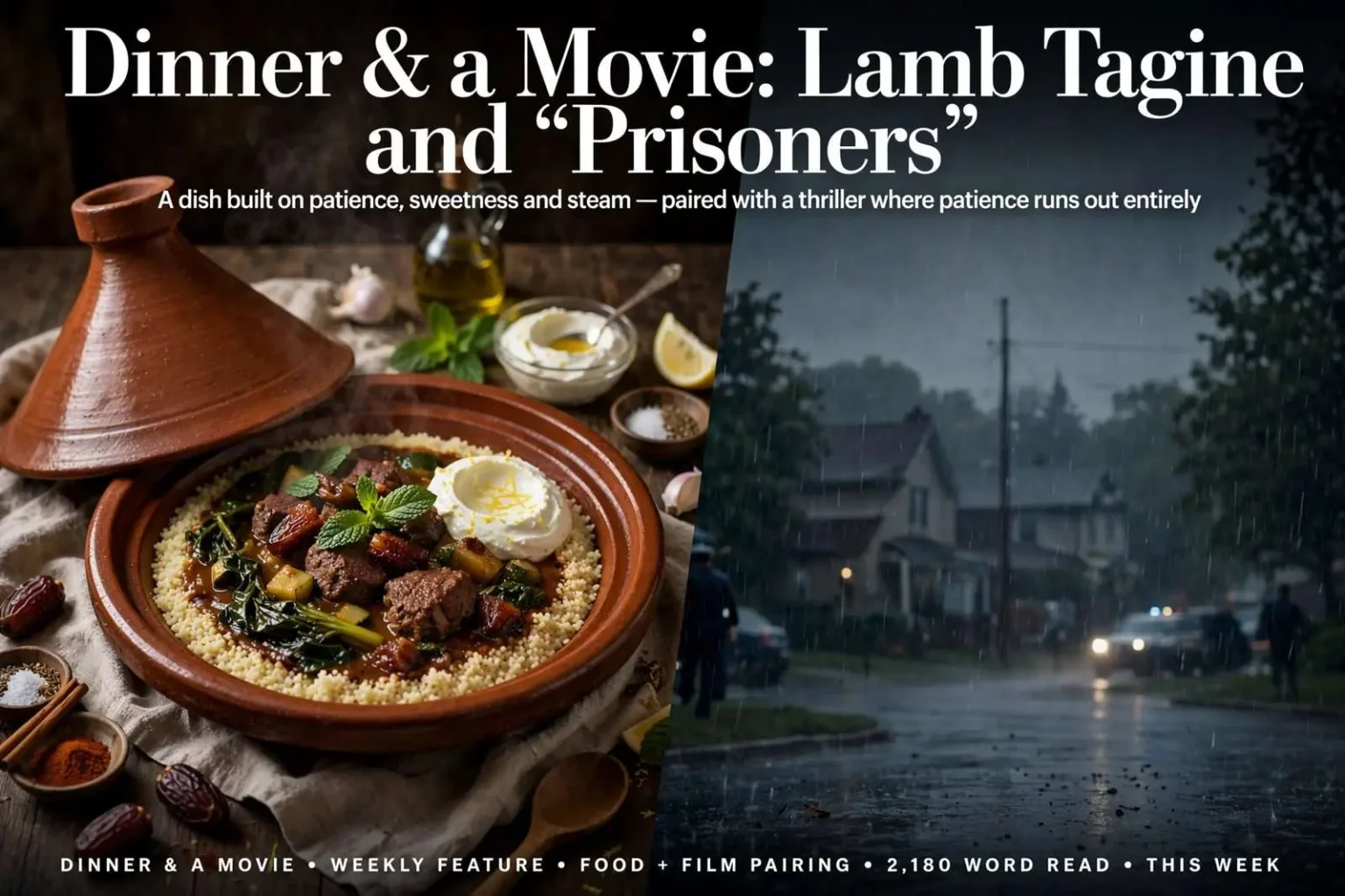 Illustration for the news story: Dinner & a Movie: Lamb Tagine and ‘Prisoners’