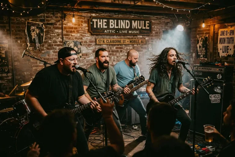 Illustration for the news story: Preview: Long Island’s Moon Tooth Brings Chaos and Catharsis to the Blind Mule