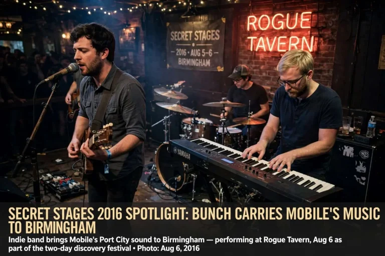 Illustration for the news story: Secret Stages 2016 Spotlight: BUNCH Carries Mobile’s Music to Birmingham