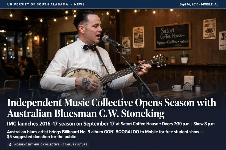 Illustration for the news story: Independent Music Collective Opens Season with Australian Bluesman C.W. Stoneking