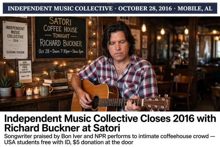 Illustration for the news story: Independent Music Collective Closes 2016 with Richard Buckner at Satori