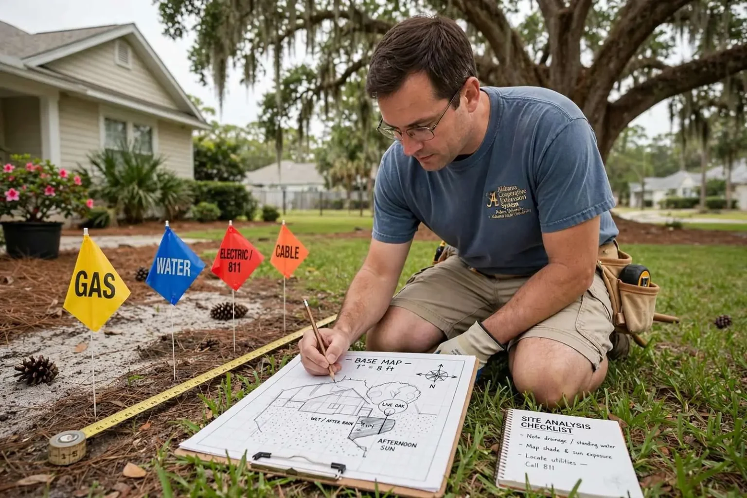 Illustration for the news story: Before You Dig: Extension Experts Say Mobile Homeowners Should Map Their Yard First