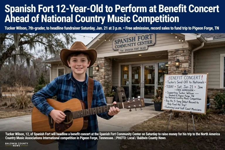 Illustration for the news story: Spanish Fort 12-Year-Old to Perform at Benefit Concert Ahead of National Country Music Competition