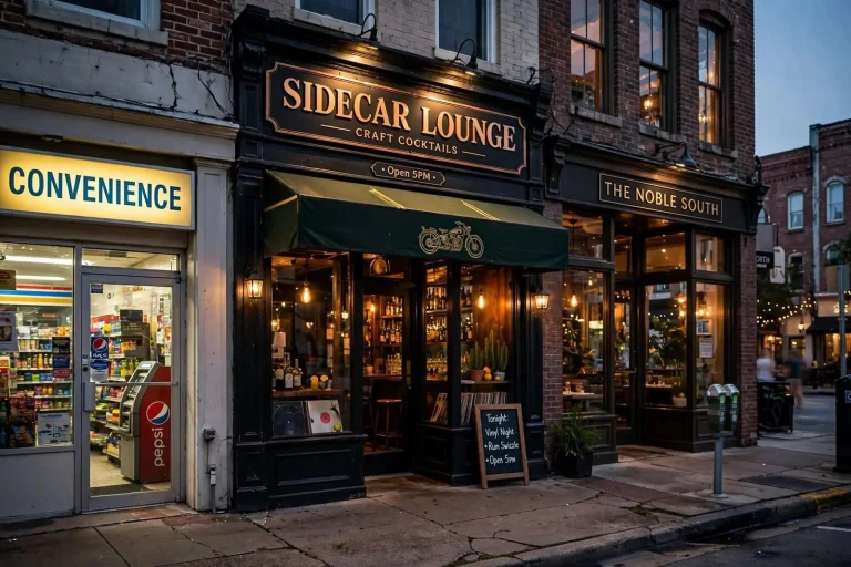 Illustration for the news story: Tucked between storefronts on Dauphin Street, the Sidecar Lounge pours serious craft cocktails