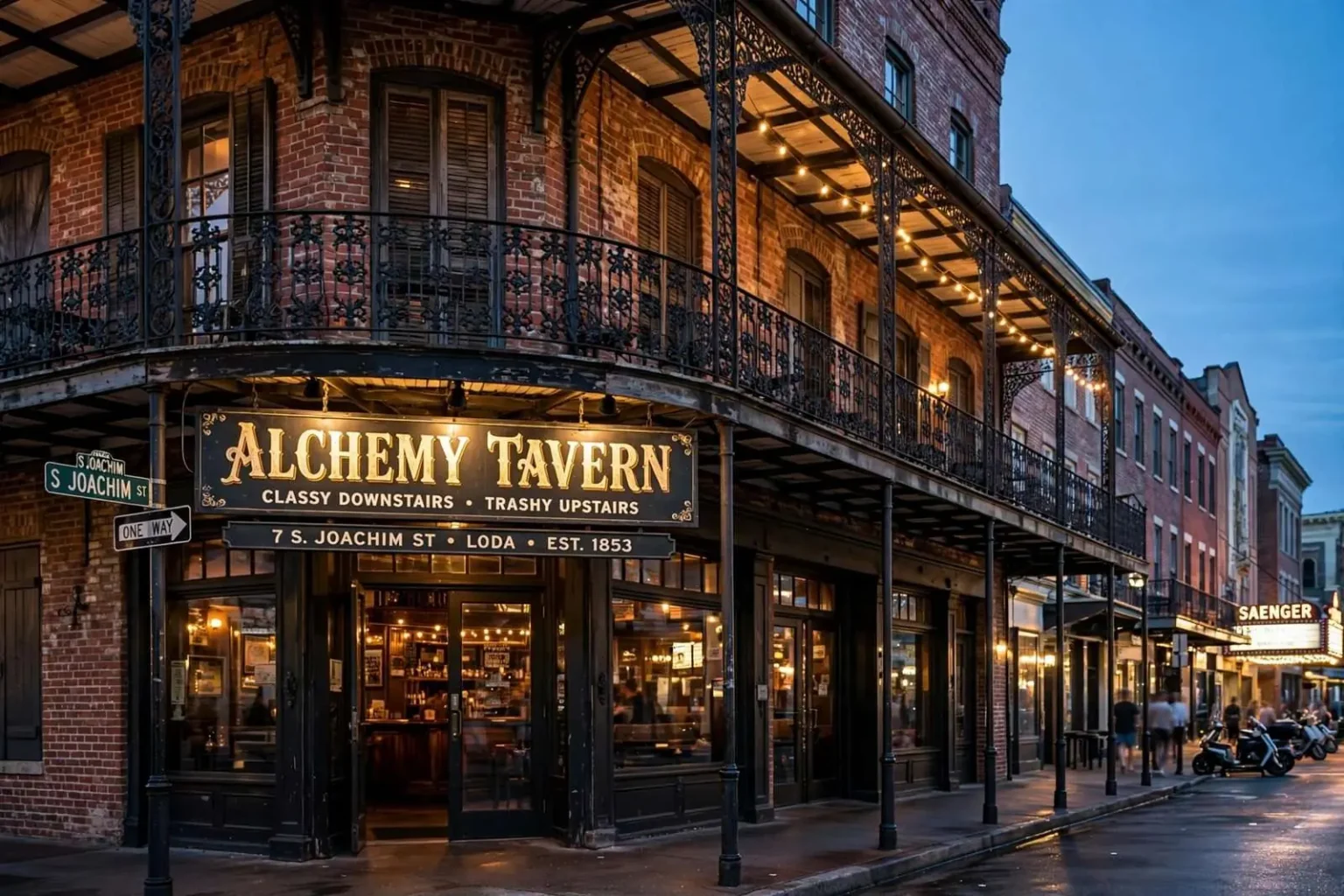Illustration for the news story: Bar Spotlight: Alchemy Tavern packs multiple experiences into one historic Dauphin Street building