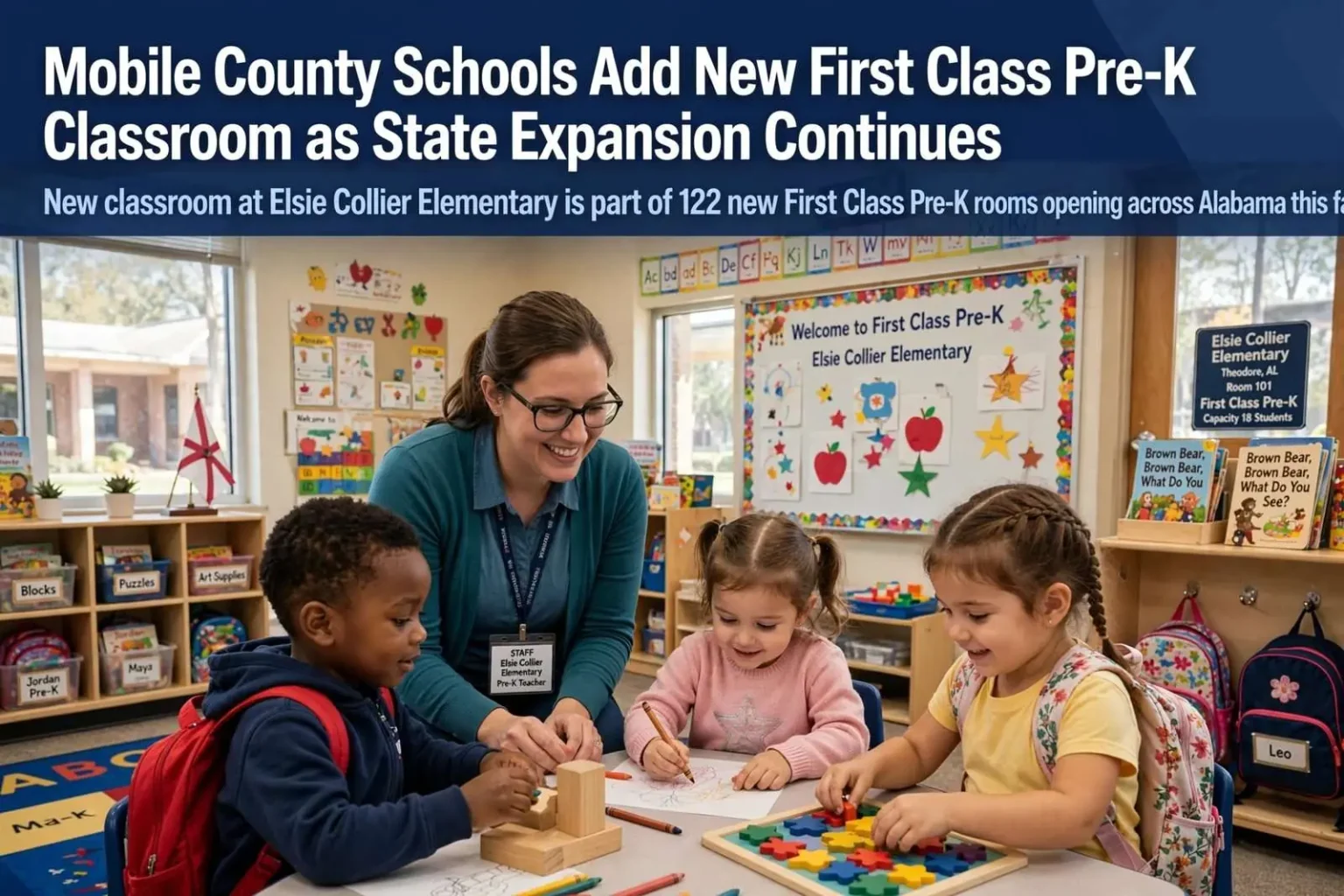 Illustration for the news story: Mobile County Schools Add New First Class Pre-K Classroom as State Expansion Continues