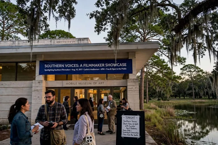 Illustration for the news story: Southern Voices at the Mobile Museum of Art spotlights Southern filmmakers