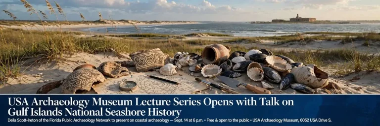 Illustration for the news story: USA Archaeology Museum lecture series opens with talk on Gulf Islands National Seashore history