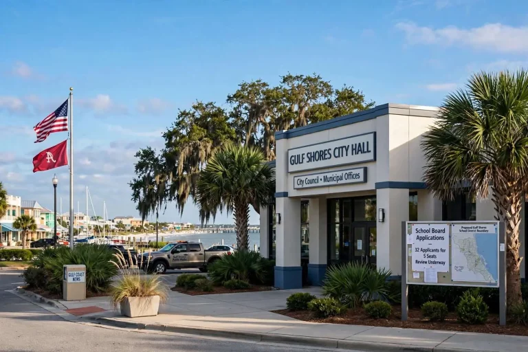Illustration for the news story: 32 Residents Apply for Five Seats on Gulf Shores’ New School Board as District Split Takes Shape