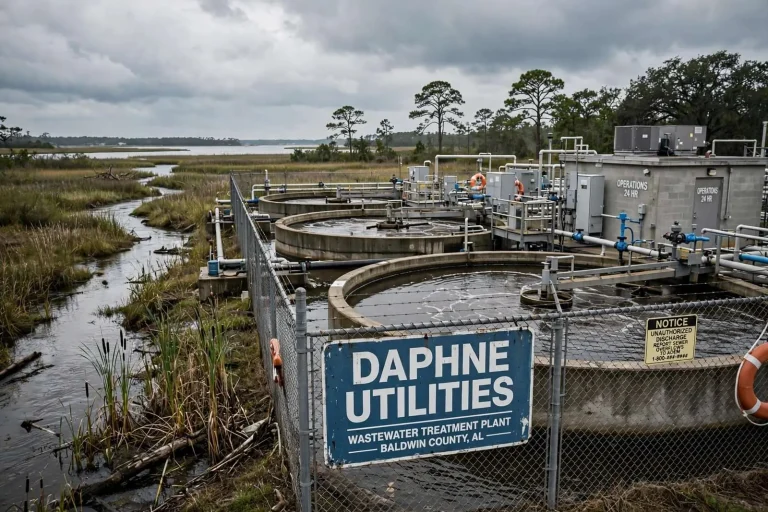 Illustration for the news story: State Regulators, Attorney General Sue Daphne Utilities Over Sewer Spill Reporting