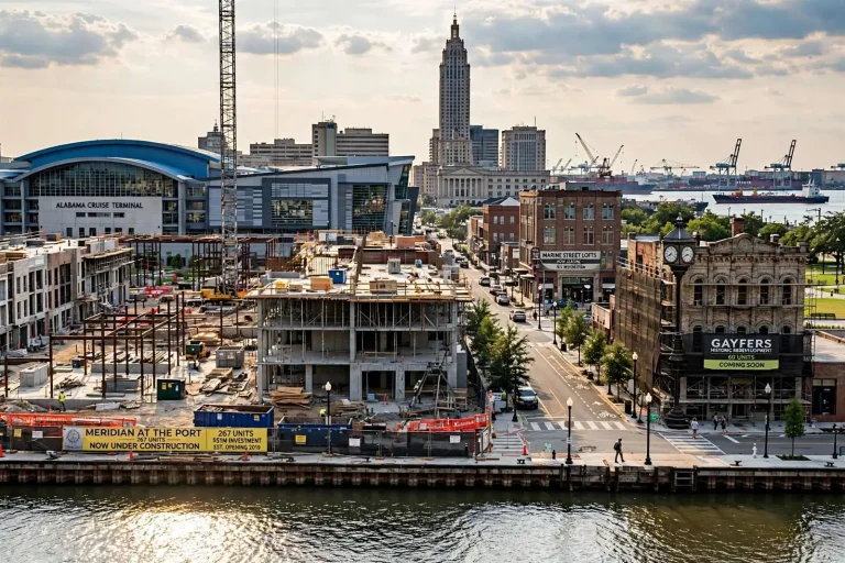 Illustration for the news story: Downtown Mobile’s Apartment Boom: 10 Residential Projects Now Underway or Planned