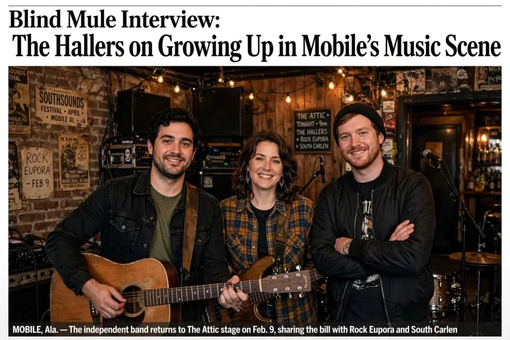 Illustration for the news story: Blind Mule Interview: The Hallers on Growing Up in Mobile’s Music Scene