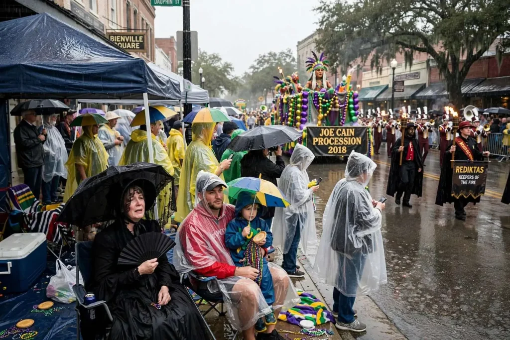 Illustration for the news story: Rain Did Not Stop Mobile Mardi Gras Parades in 2018