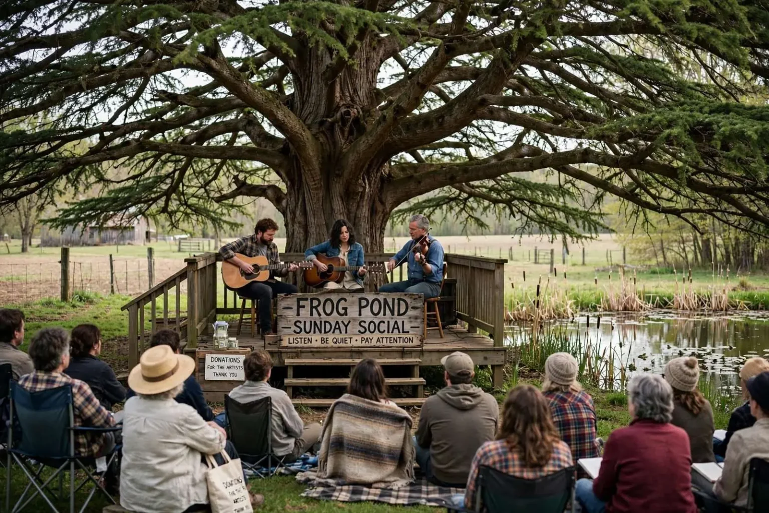 Illustration for the news story: Baldwin County’s Frog Pond keeps Sunday concerts an intimate, quiet affair