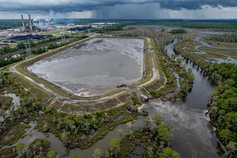 Illustration for the news story: Environmental Group Warns of Catastrophic Failure Risk at Plant Barry Coal Ash Pond