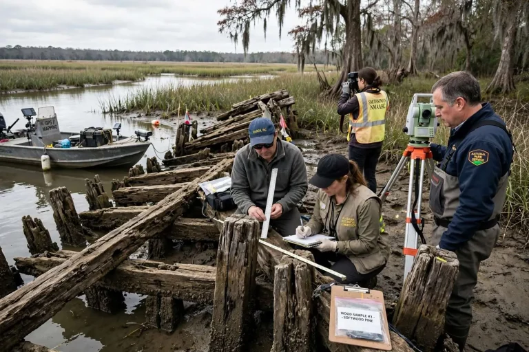 Illustration for the news story: Historical Commission Rules Out Mobile-Tensaw Delta Wreck as the Clotilda