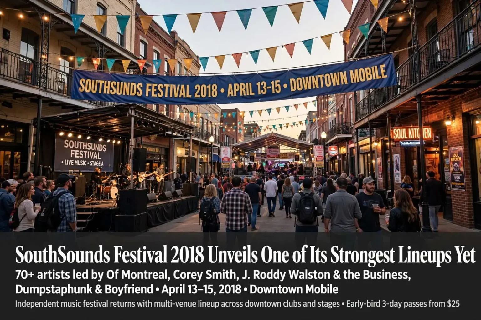 Illustration for the news story: SouthSounds Festival 2018 Unveils One of Its Strongest Lineups Yet