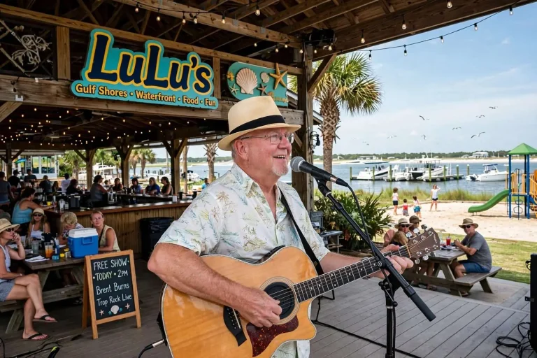 Illustration for the news story: Trop Rock Favorite Brent Burns Set for Free Show at LuLu’s in Gulf Shores