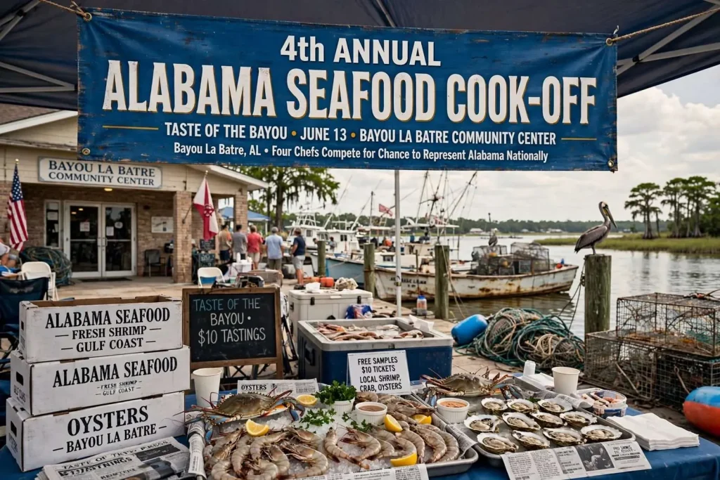 Illustration for the news story: Bayou La Batre to Host Fourth Annual Alabama Seafood Cook-Off, Taste of the Bayou