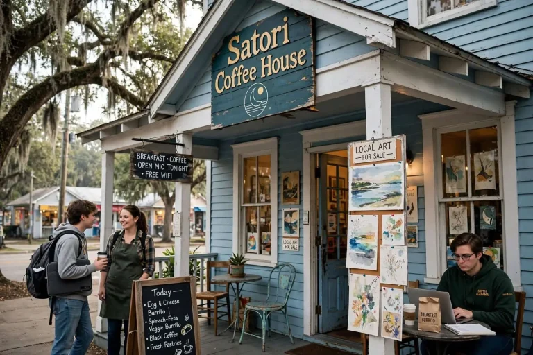 Illustration for the news story: Satori Coffee House Serves West Mobile a Cozy Breakfast Routine
