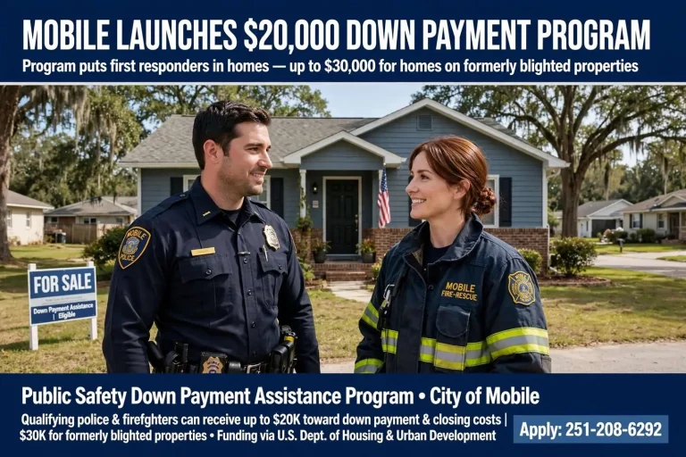 Illustration for the news story: Mobile Launches $20,000 Down Payment Program to Put First Responders in Homes