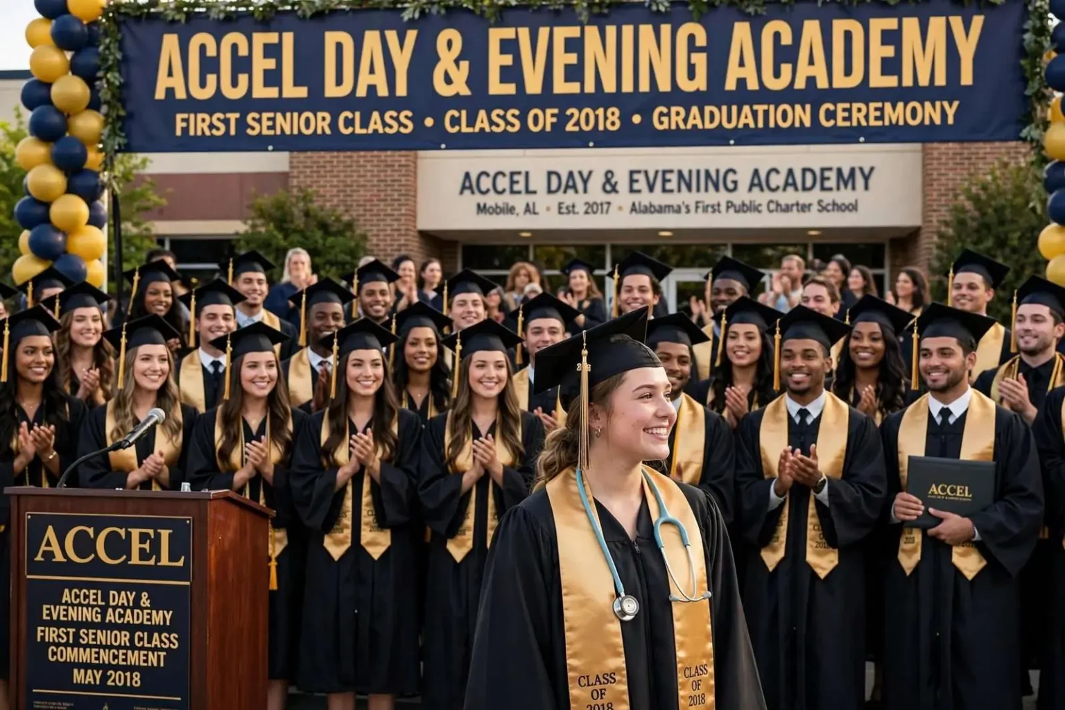 Illustration for the news story: Mobile’s ACCEL Charter School Graduates Its First Senior Class