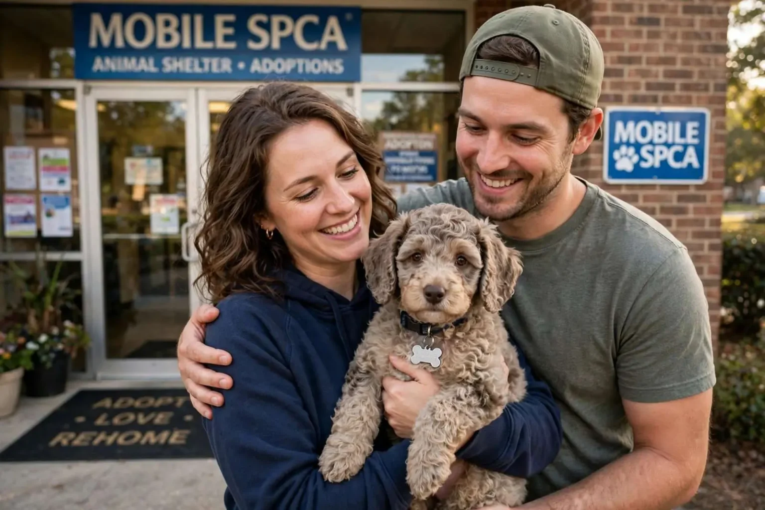 Illustration for the news story: Shelly the Schnoodle Has Found Her Forever Family