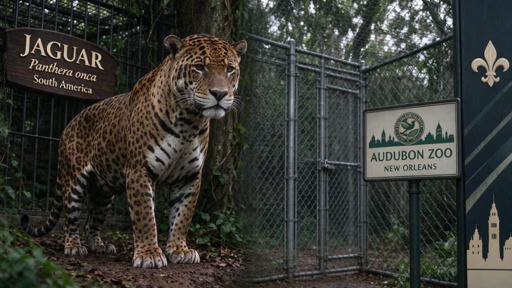 Illustration for the news story: Eighth Animal Dies After Jaguar Escapes Habitat at New Orleans’ Audubon Zoo