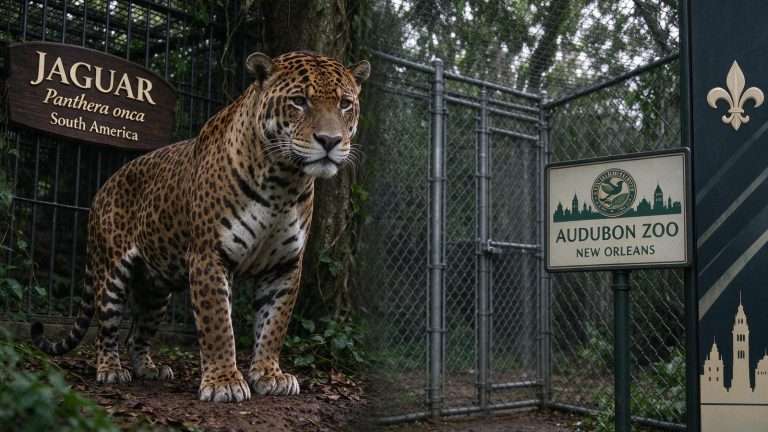 Illustration for the news story: Eighth Animal Dies After Jaguar Escapes Habitat at New Orleans’ Audubon Zoo