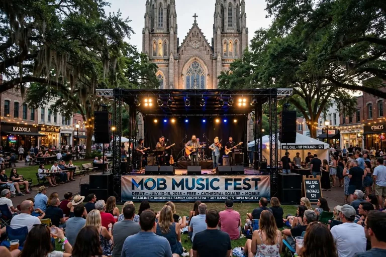 Illustration for the news story: MOB Music Fest Makes Its Debut in Cathedral Square July 13-15