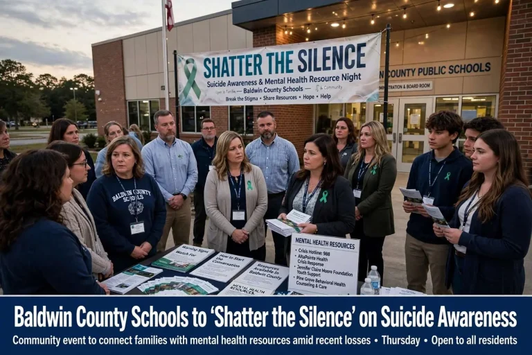 Illustration for the news story: Baldwin County Schools to ‘Shatter the Silence’ on Suicide Awareness