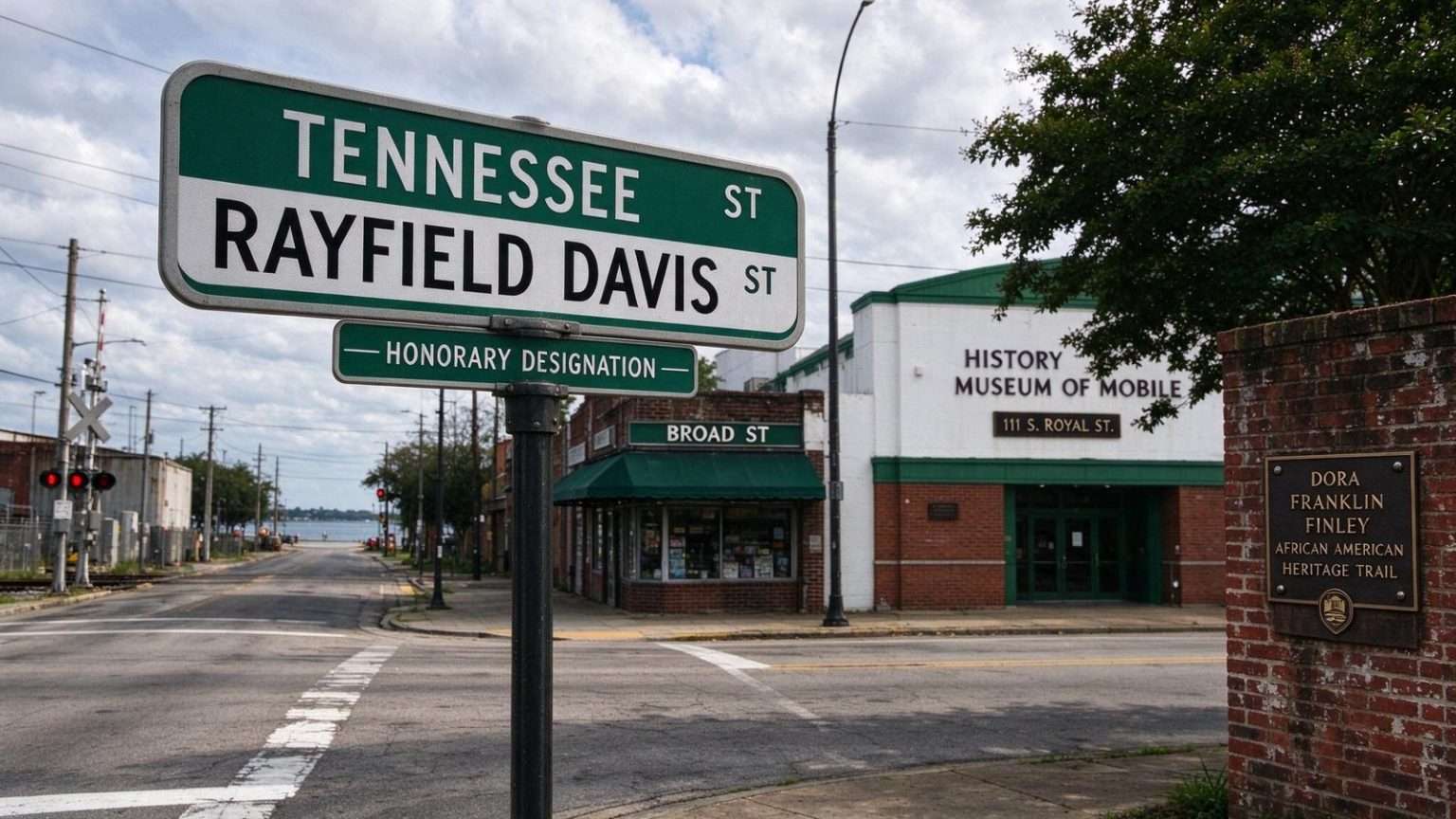 Illustration for the news story: Mobile Renames Stretch of Tennessee Street to Honor Rayfield Davis, Killed in Unprosecuted 1948 Slaying