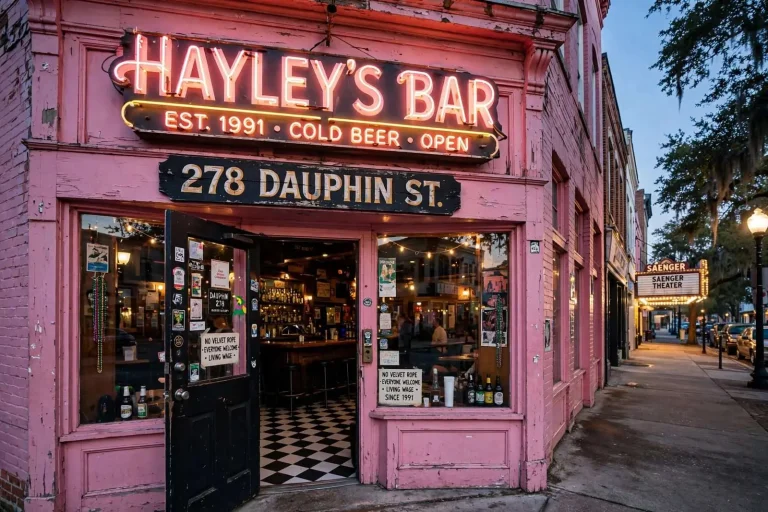 Illustration for the news story: The Origin of Hayley’s Bar: A Pink Dauphin Street Institution Since 1991
