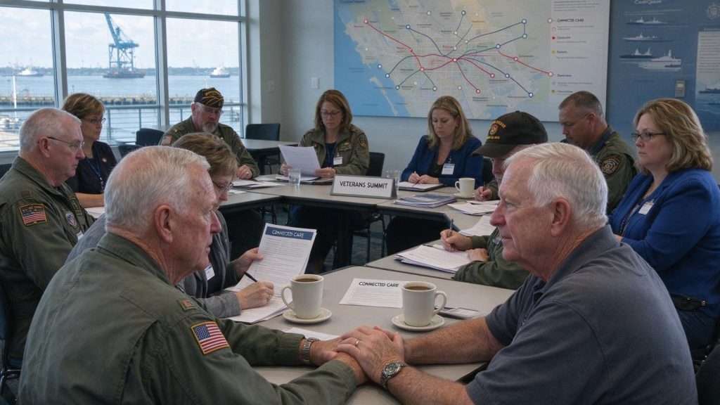 Illustration for the news story: Veterans groups convene in Mobile to address mental health crisis