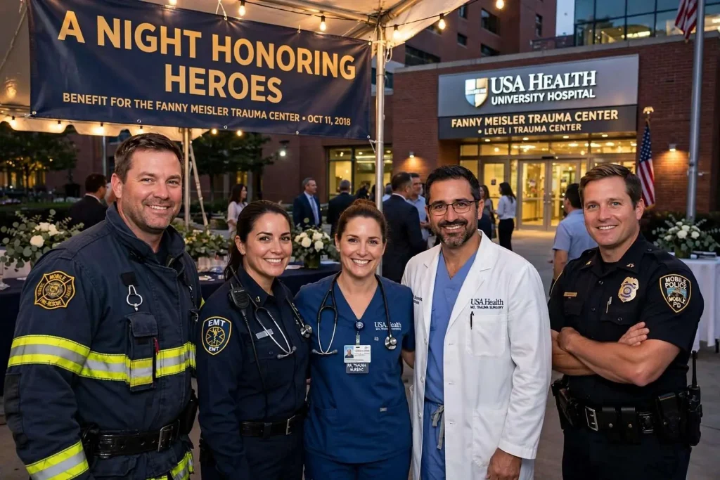 Illustration for the news story: ‘A Night Honoring Heroes’ to Benefit USA Health’s Fanny Meisler Trauma Center