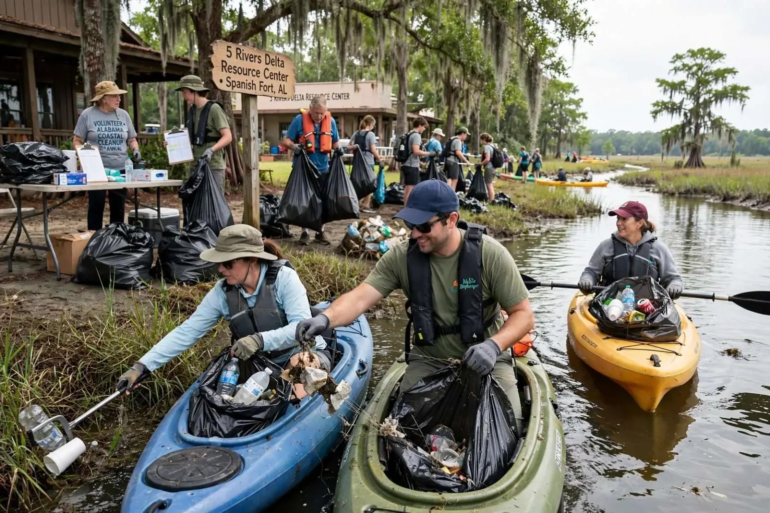 Illustration for the news story: Volunteers Head to Water and Shoreline for Annual Alabama Coastal Cleanup