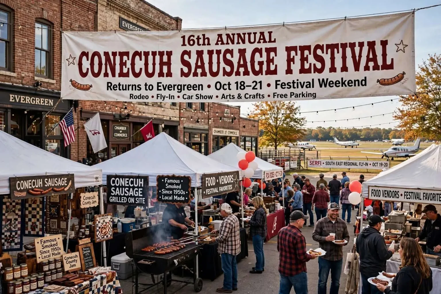 Illustration for the news story: 16th Annual Conecuh Sausage Festival Returns to Evergreen