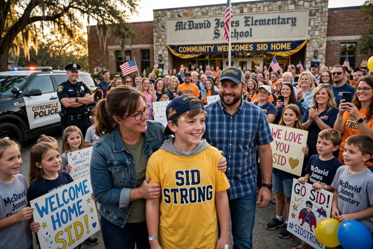 Illustration for the news story: Citronelle Community Gives 10-Year-Old Cancer Fighter a Hero’s Welcome Home