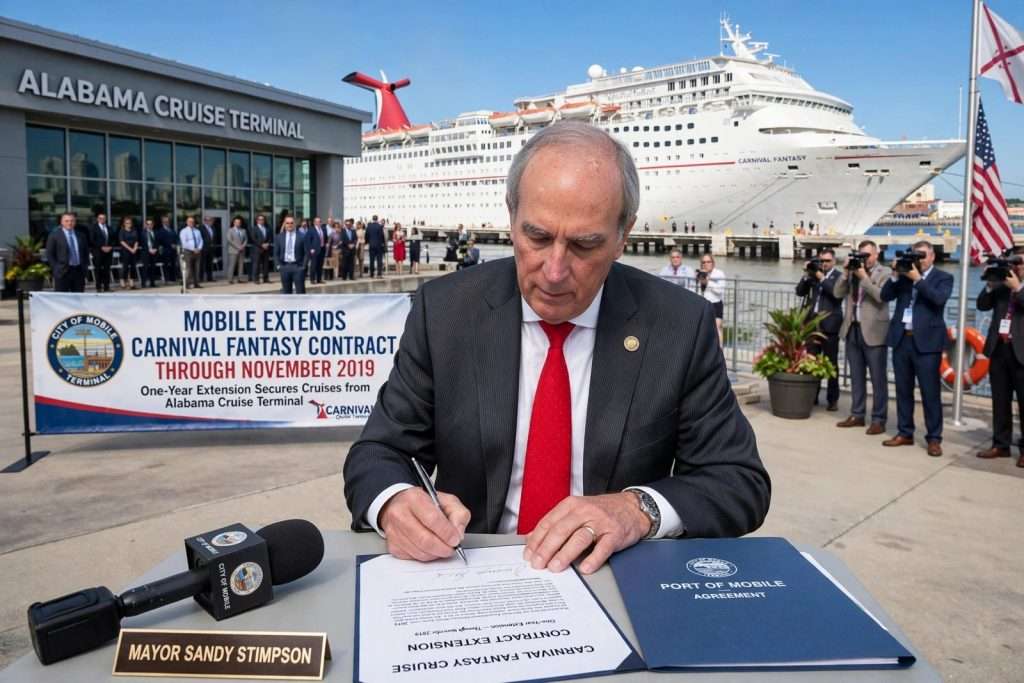 Illustration for the news story: Mobile Extends Carnival Fantasy Cruise Contract Through 2019