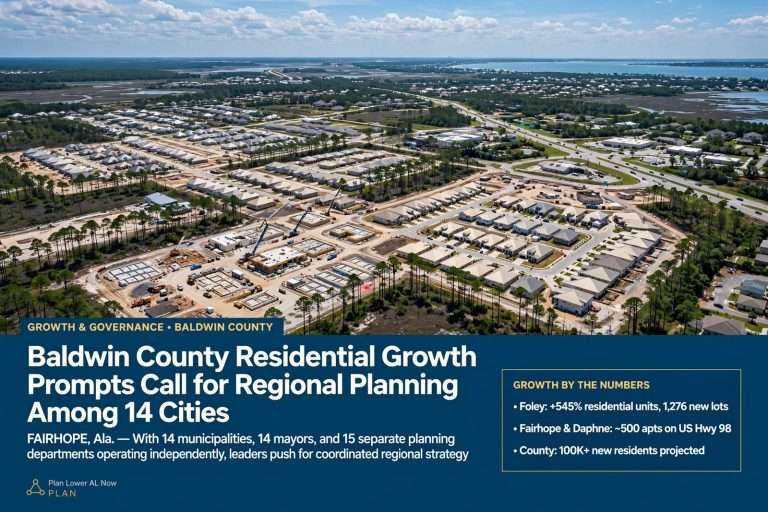 Illustration for the news story: Baldwin County Residential Growth Prompts Call for Regional Planning Among 14 Cities