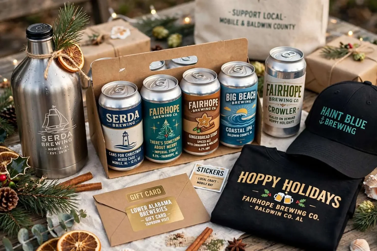 Illustration for the news story: Holiday Gift Guide: Raise a Glass to Lower Alabama’s Craft Beer Scene