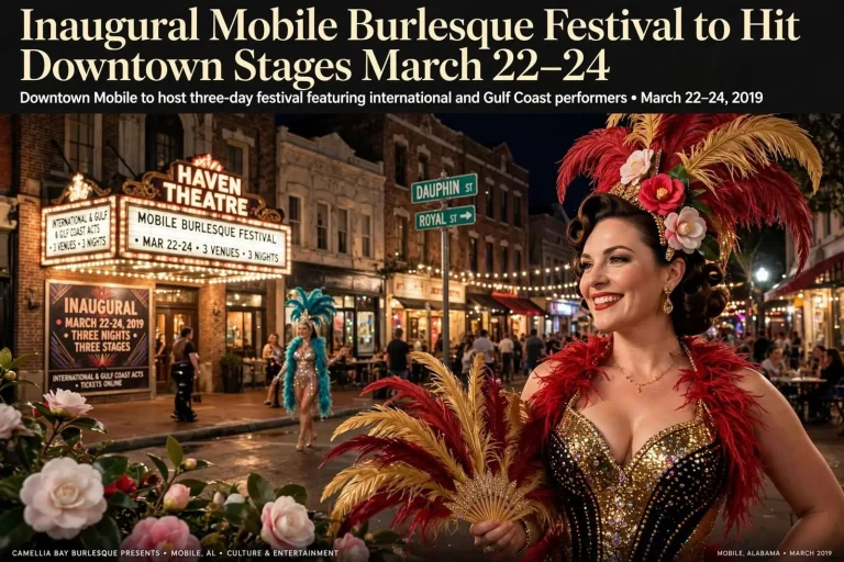 Illustration for the news story: Inaugural Mobile Burlesque Festival to Hit Downtown Stages March 22-24