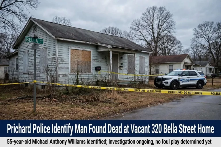 Illustration for the news story: Man Found Dead in Yard of Unoccupied Prichard Home Identified as 55-Year-Old