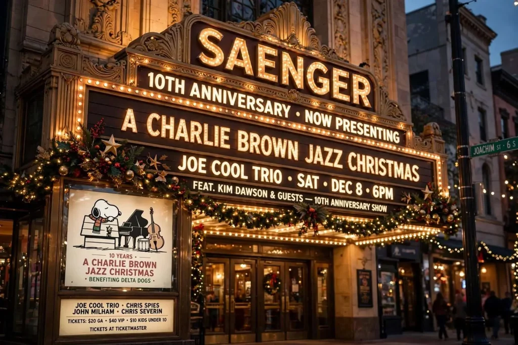 Illustration for the news story: Saenger Theatre set to host 10th anniversary of ‘A Charlie Brown Jazz Christmas’