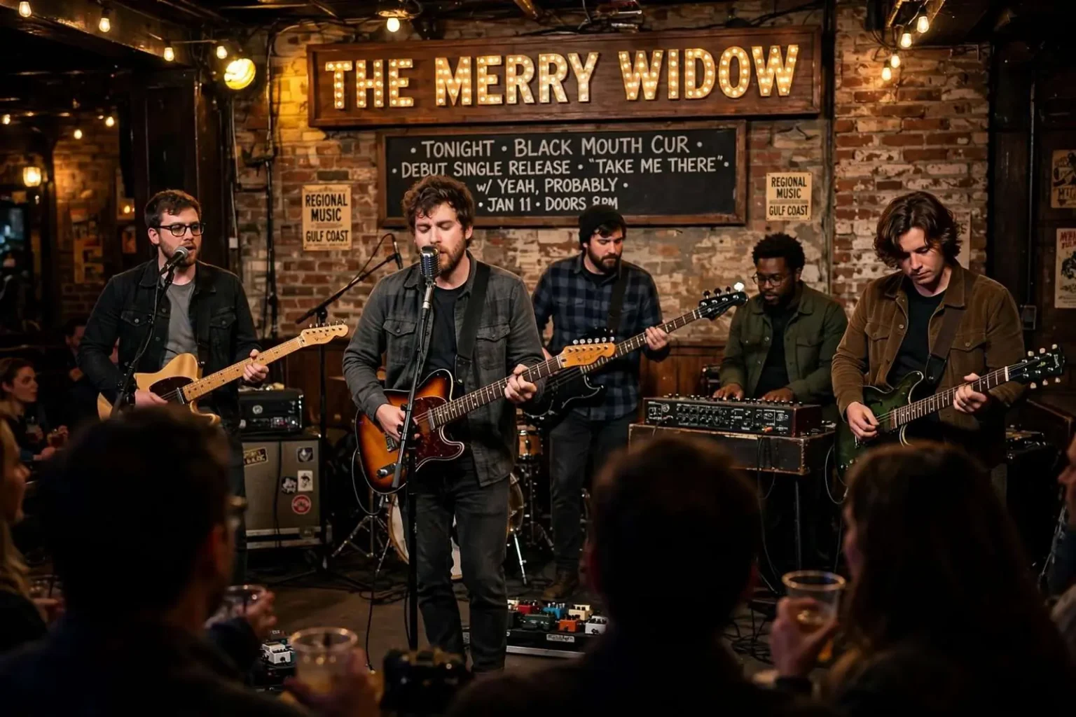 Illustration for the news story: Black Mouth Cur Unveils Debut Single at The Merry Widow