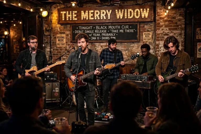 Illustration for the news story: Black Mouth Cur Unveils Debut Single at The Merry Widow