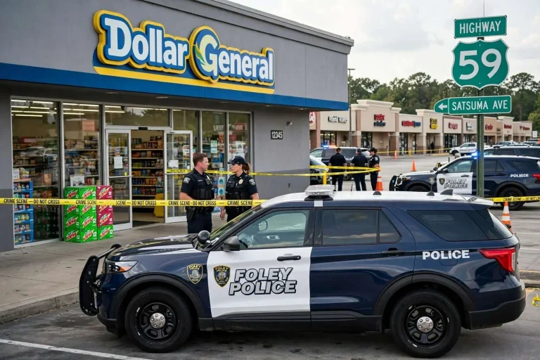 Illustration for the news story: Foley Police Arrest Two Suspects in Dollar General Armed Robbery