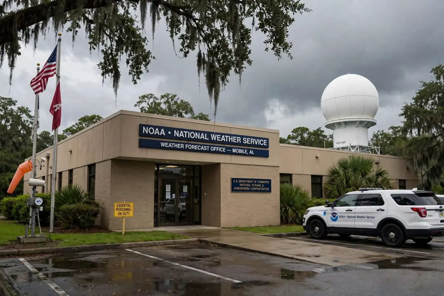 Illustration for the news story: Government Shutdown Impacts Mobile’s National Weather Service Office